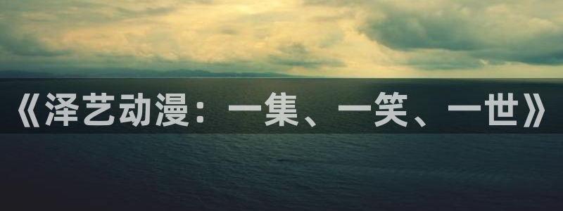 天龙影视2023：《泽艺动漫：一集、一笑、一世》